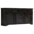 Rustika Rowe -  Sideboard Black 160x40x80 cm Solid Mango Wood
